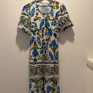 NWT Anthropologie FIG & FLOWER Linen Midi Dress - Medium